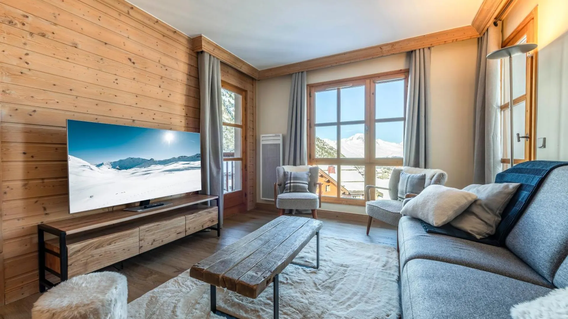 公寓 Appt Renove, 6 Personnes Arc 1950 Vue Exceptionnelle Montblanc, Sauna, Hammam, Piscine Int Et Ext Les Arcs